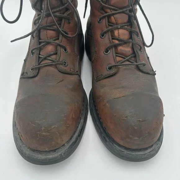 Red Wing 2226 Dyna-Force Mens Safety Toe Brown Leather Work Sport Boots Size 12