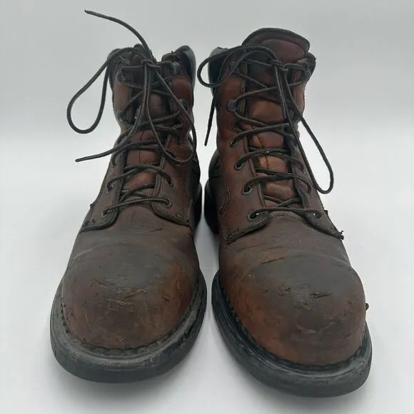 Red Wing 2226 Dyna-Force Mens Safety Toe Brown Leather Work Sport Boots Size 12