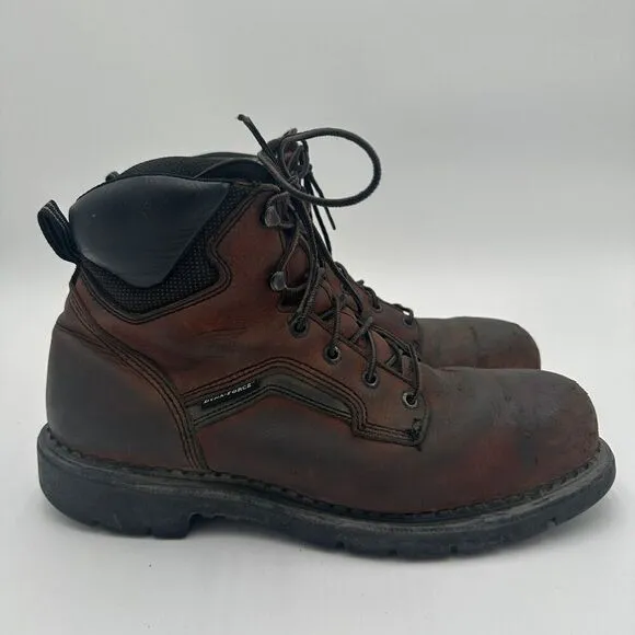 Red Wing 2226 Dyna-Force Mens Safety Toe Brown Leather Work Sport Boots Size 12