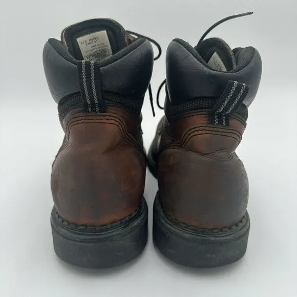 Red Wing 2226 Dyna-Force Mens Safety Toe Brown Leather Work Sport Boots Size 12