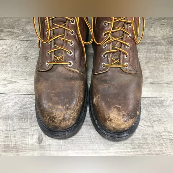 Red Wing 2233 Supersole Leather Work Safety Toe EH Mens Boots Size 9.5 Wide
