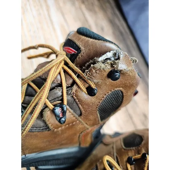 Red Wing #2436 USA Made Men's 9.5 Brown Leather Safety Steel Toe Work Boots