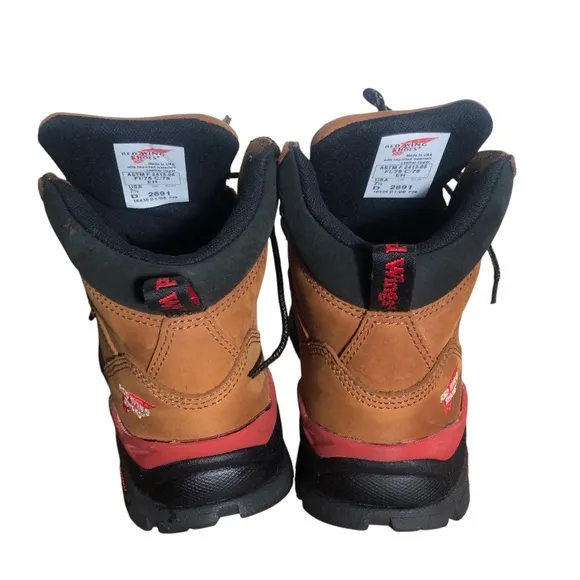 Red Wing 2691 Sz 7.5D womens safety toe brown work boots. New