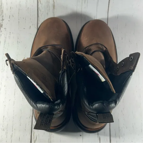 Red Wing 4200 DynaForce Men’s Leather Waterproof Safety Boots Brown Size 8 EE