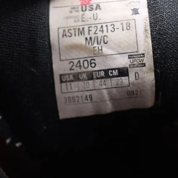 Red Wing Baker Boots 2406 Steel Safety Toe Mens Work Boots 11