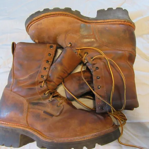 Red Wing Boots Loggermax Men's 9-inch Waterproof Safety Toe Boots Size 9.5