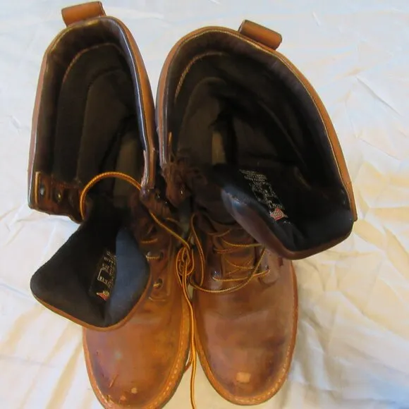 Red Wing Boots Loggermax Men's 9-inch Waterproof Safety Toe Boots Size 9.5