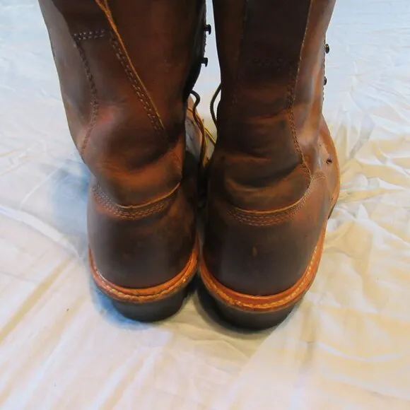 Red Wing Boots Loggermax Men's 9-inch Waterproof Safety Toe Boots Size 9.5