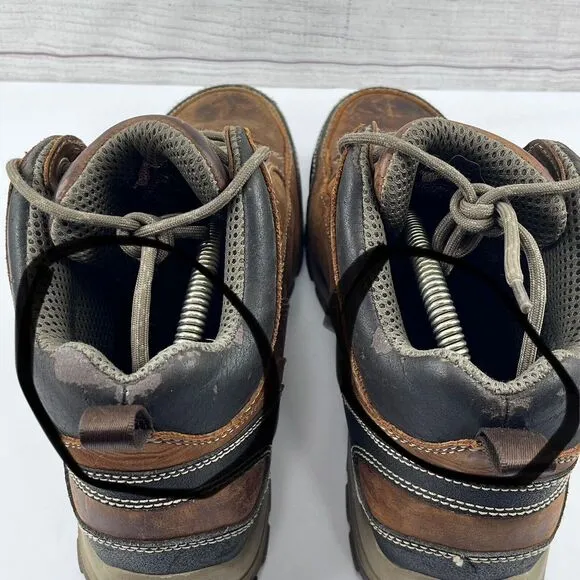 Red Wing Brown Leather Steel Safety Toe‎ Rubber Sole Lace Up Ankle Boots Sz 11