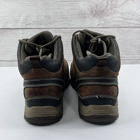 Red Wing Brown Leather Steel Safety Toe‎ Rubber Sole Lace Up Ankle Boots Sz 11