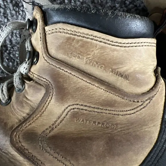 Red Wing Burnside Waterproof Boots Mens 11 Safety Toe Leather Vibram Made in USA