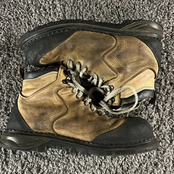 Red Wing Burnside Waterproof Boots Mens 11 Safety Toe Leather Vibram Made in USA