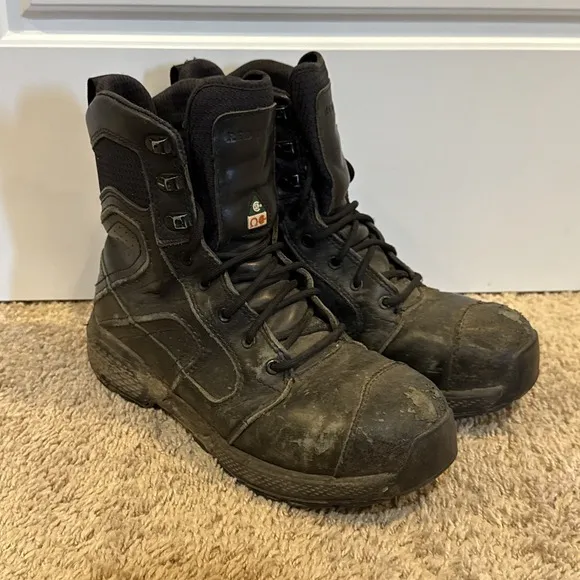 Red Wing Exos Lite # 2455 8&quot; black work boots Safety Toe Size 6.5 D