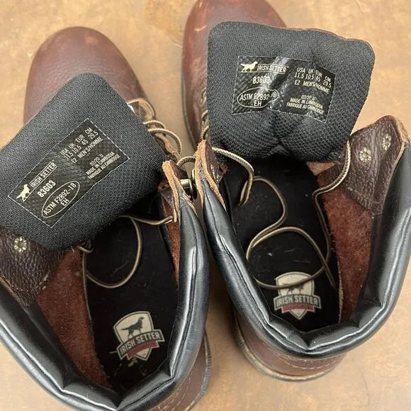 Red Wing Irish Setter 83603 Leather Safety Toe Boots‎ Men US 11.5