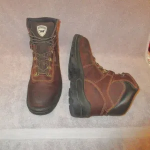 Red Wing Irish Setter Ely Leather Safety Toe Work Boots Size 11.5 EE Waterproof