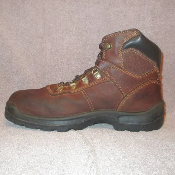 Red Wing Irish Setter Ely Leather Safety Toe Work Boots Size 11.5 EE Waterproof
