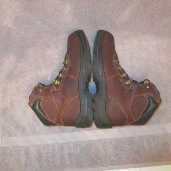 Red Wing Irish Setter Ely Leather Safety Toe Work Boots Size 11.5 EE Waterproof
