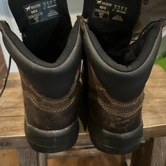 Red Wing Irish Setter Ely Leather Safety Toe Work Boots Size 13 M Waterproof