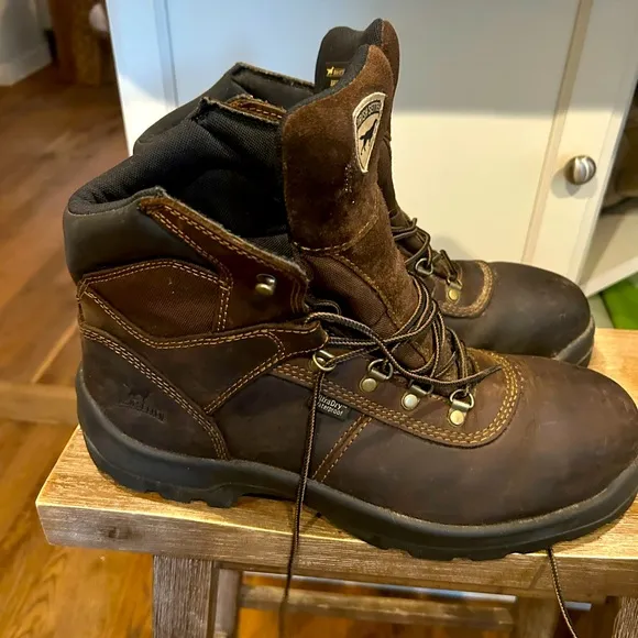 Red Wing Irish Setter Ely Leather Safety Toe Work Boots Size 13 M Waterproof