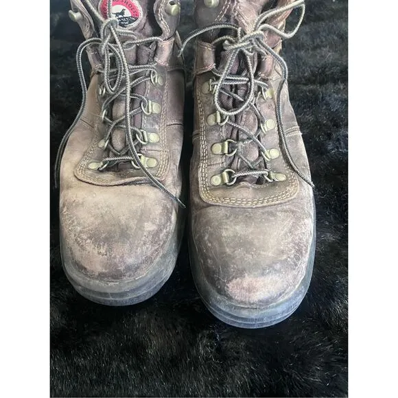 Red Wing Irish Setter Ely Safety Toe Steel Boots 6&quot; Brown Mens Size 11.5