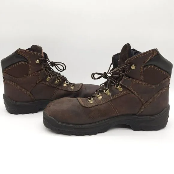Red‎ Wing Irish Setter (Mens 12) Work Boots Safety Toe Lace Up Brown Waterproof