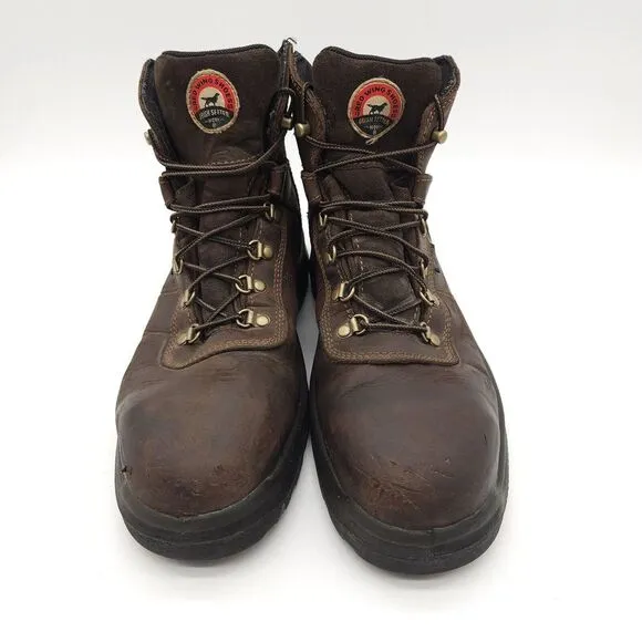 Red‎ Wing Irish Setter (Mens 12) Work Boots Safety Toe Lace Up Brown Waterproof
