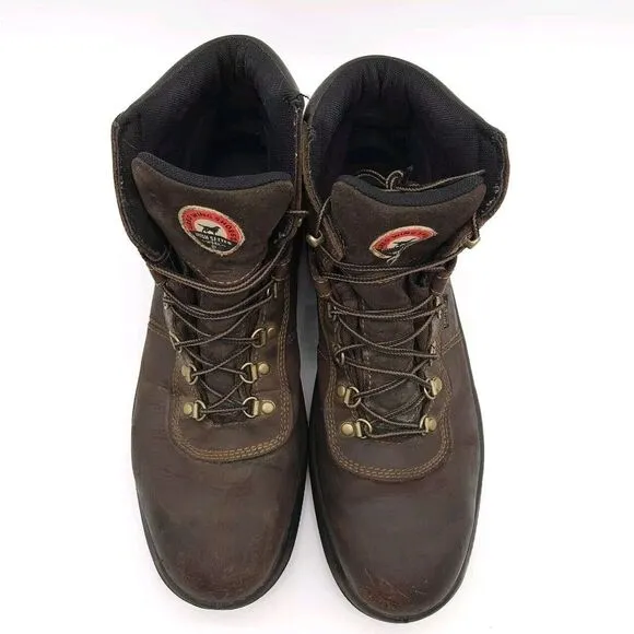 Red‎ Wing Irish Setter (Mens 12) Work Boots Safety Toe Lace Up Brown Waterproof
