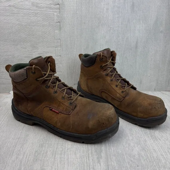 Red Wing King Safety Toe Boots Mens 11.5 Brown Leather Workwear 2240‎ Distressed