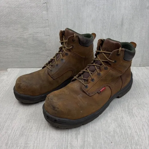 Red Wing King Safety Toe Boots Mens 11.5 Brown Leather Workwear 2240‎ Distressed