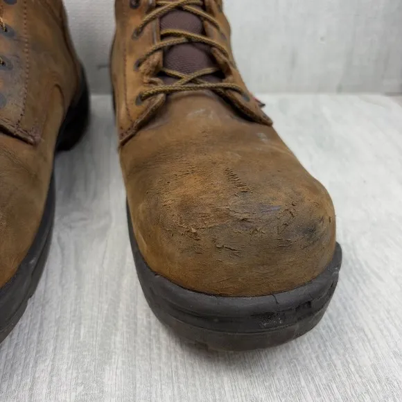 Red Wing King Safety Toe Boots Mens 11.5 Brown Leather Workwear 2240‎ Distressed