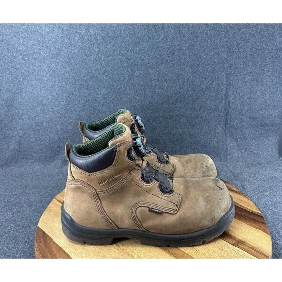 Red Wing King Toe 6&quot; BOA Mens Size 12 Boots Leather 2298 Steel Toe Work Safety