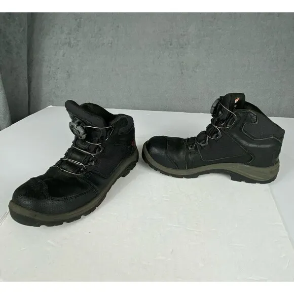 Red Wing Men's Boots Size usa 9.5 D Black Waterproof Safety Toe Hiking Shoe