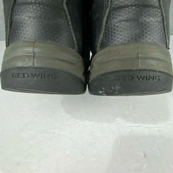 Red Wing Men's Boots Size usa 9.5 D Black Waterproof Safety Toe Hiking Shoe