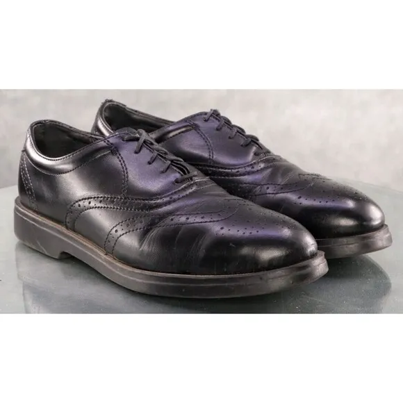 Red Wing Men's Wingtip Oxfords Steel Toe Work Shoes Size 8 D Leather Black 8701
