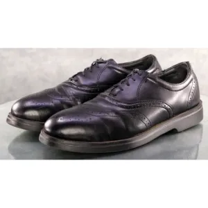 Red Wing Men's Wingtip Oxfords Steel Toe Work Shoes Size 8 D Leather Black 8701