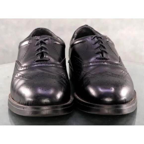 Red Wing Men's Wingtip Oxfords Steel Toe Work Shoes Size 8 D Leather Black 8701