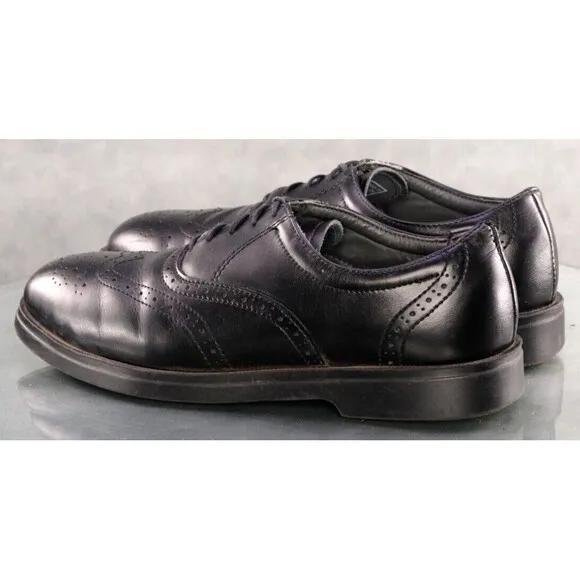 Red Wing Men's Wingtip Oxfords Steel Toe Work Shoes Size 8 D Leather Black 8701