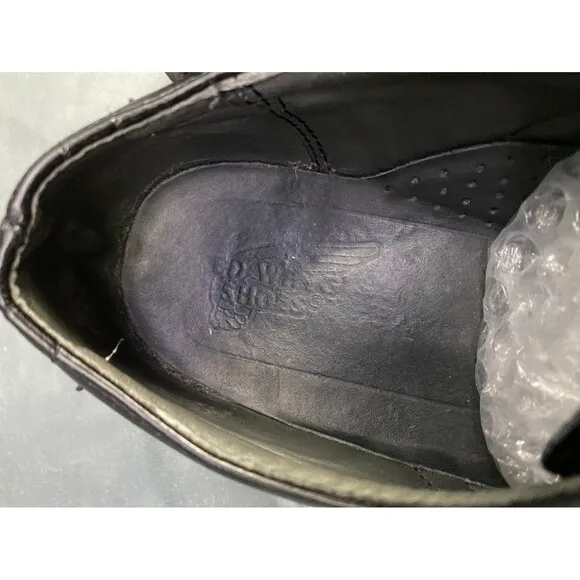 Red Wing Men's Wingtip Oxfords Steel Toe Work Shoes Size 8 D Leather Black 8701
