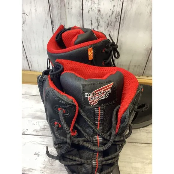 RED WING PETROKING BLACK 8” WORK BOOT Shoes MEN’s Size 10