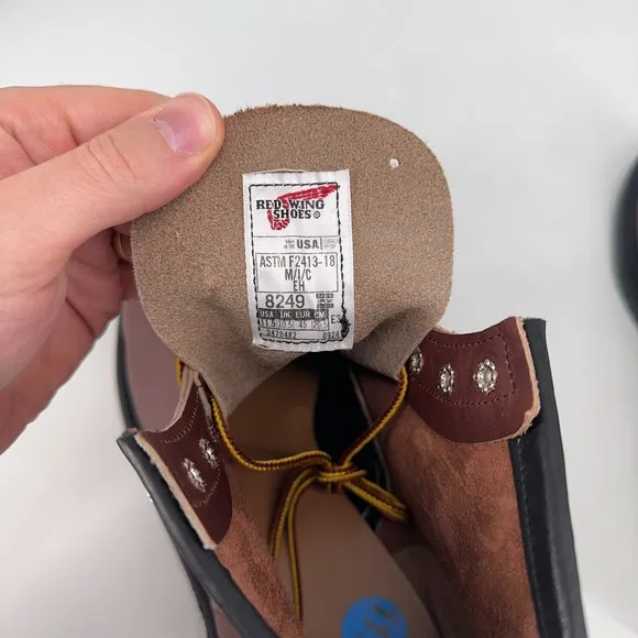 Red Wing Shoes 8249 Steel Toe Work Boot Mens 11.5 EEE Brown Leather Supersole 6&quot;