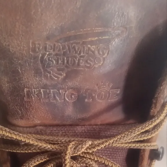 Red Wing Shoes F2413-11 Leather Work Steel Toe Boots Men's Size 11.5B