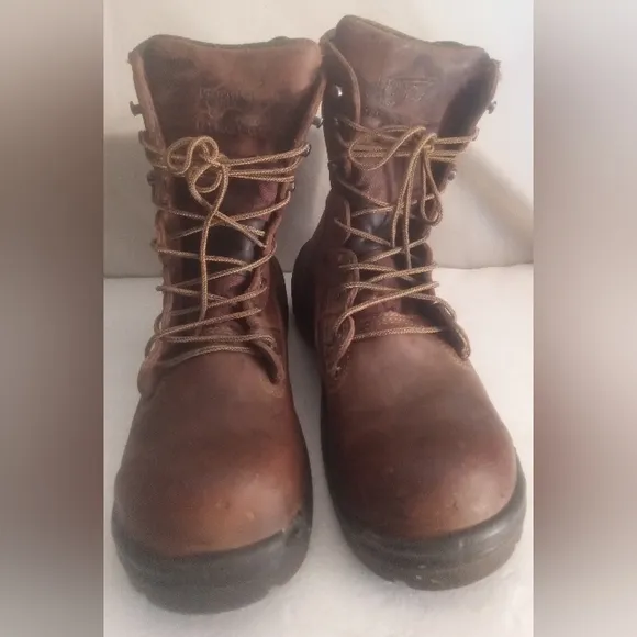 Red Wing Shoes F2413-11 Leather Work Steel Toe Boots Men's Size 11.5B