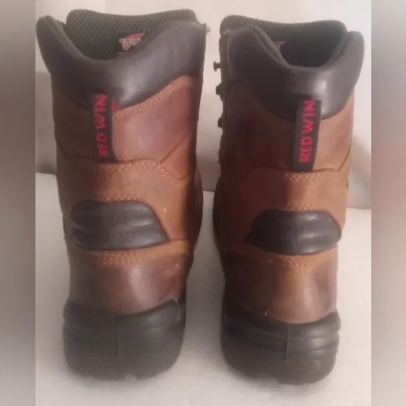 Red Wing Shoes F2413-11 Leather Work Steel Toe Boots Men's Size 11.5B