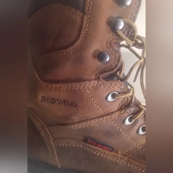 Red Wing Shoes F2413-11 Leather Work Steel Toe Boots Men's Size 11.5B