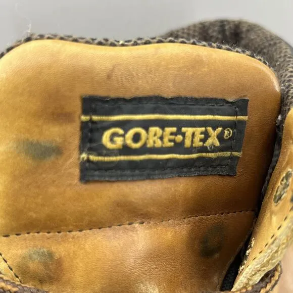 Red Wing Steel Toe Gore-Tex Work Boots Men Size 9.5 EE Brown Leather Lace Shoes