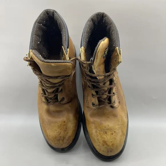 Red Wing Steel Toe Gore-Tex Work Boots Men Size 9.5 EE Brown Leather Lace Shoes