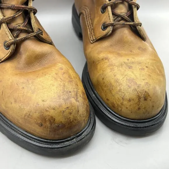 Red Wing Steel Toe Gore-Tex Work Boots Men Size 9.5 EE Brown Leather Lace Shoes