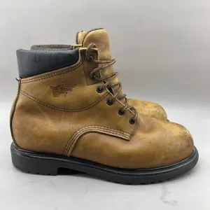Red Wing Steel Toe Gore-Tex Work Boots Men Size 9.5 EE Brown Leather Lace Shoes