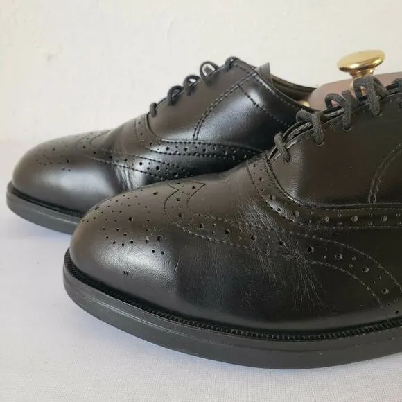 Red Wing Steel Toe Oxford Black Leather Brogue Wingtip Dress Shoe Men Sz 8.5 EE