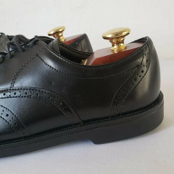 Red Wing Steel Toe Oxford Black Leather Brogue Wingtip Dress Shoe Men Sz 8.5 EE